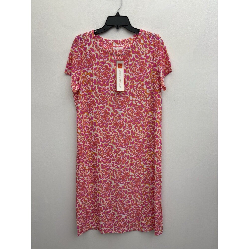 Jude connally Ella midi dress NWT blooms pink sunset L